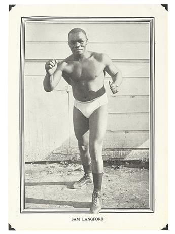 (SPORTS--BOXING.) JACK JOHNSON. Jack Johnson * Sam Langford * Al Brown, and more.